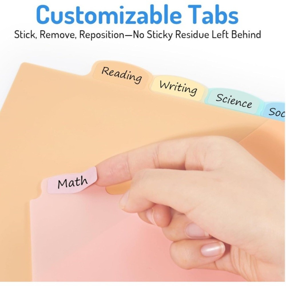 Tab Divider A4 - Прозрачные прочные разделители для папок, пластиковые,
