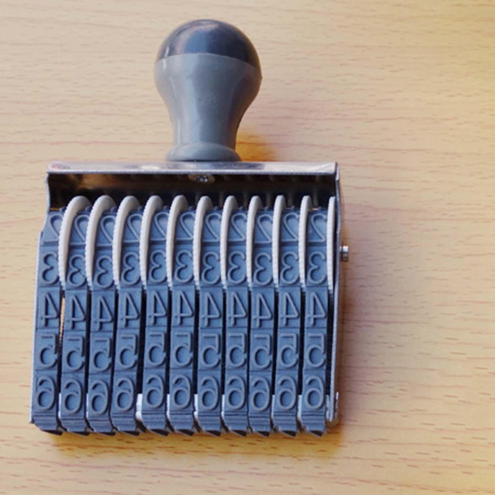 Rubber Date Stamp - Резиновый роликовый штамп с номерами, 11-значный