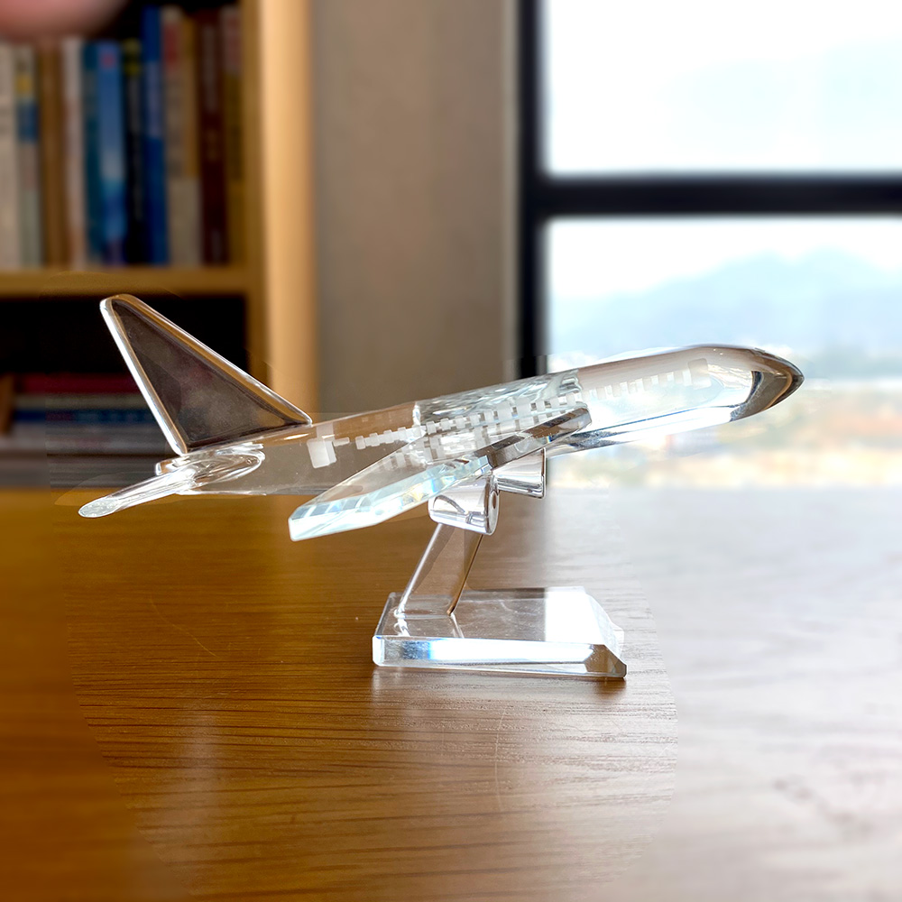 Paper Weight Crystal - Прозрачный хрустальный симпатичный самолёт фигурки стеклянный