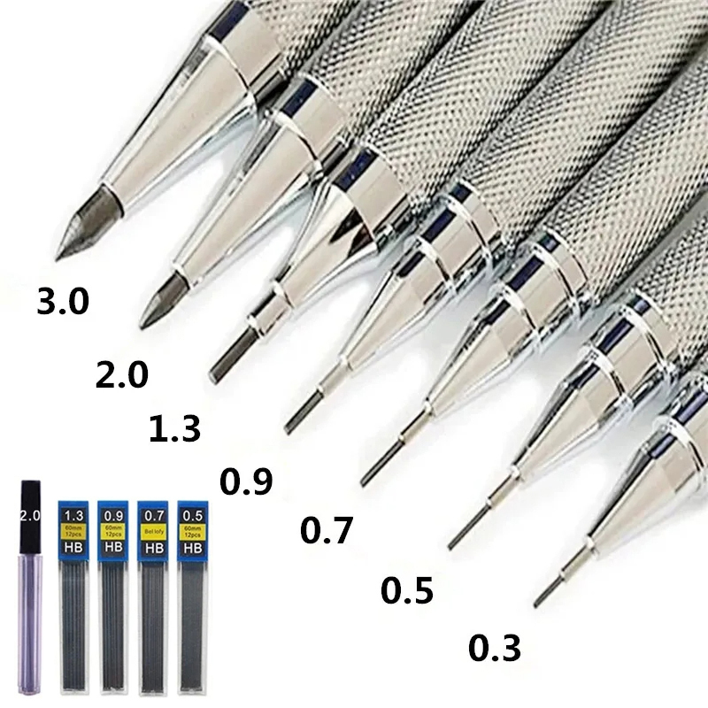Mechanical Pencil 0.3 - Металлический механический карандаш 0,3 0,5 0,7