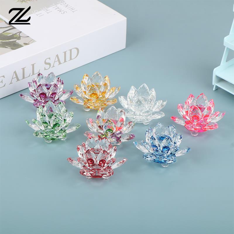 Paper Weight Crystal - 60 мм Кварцевый Хрустальный цветок Лотос