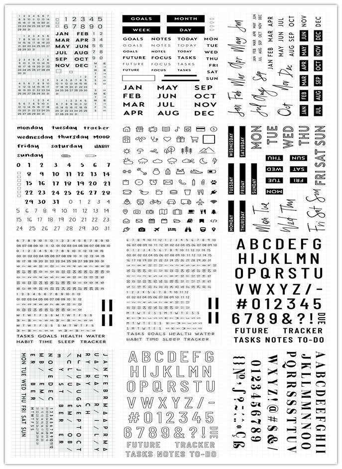 Rubber Date Stamp - Прозрачный штампованный номер, сделай сам, скрапбук,