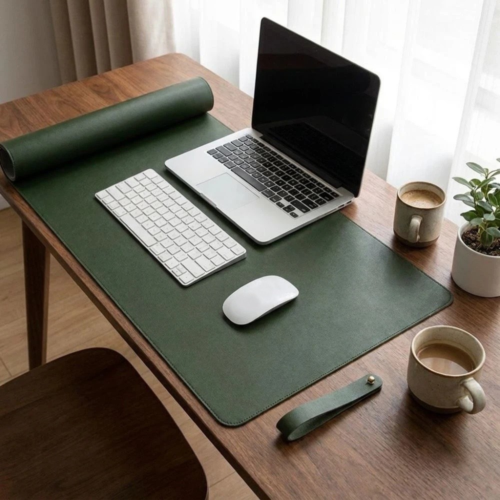 Двусторонний настольный коврик – обзор и цена Leather Desk Pad