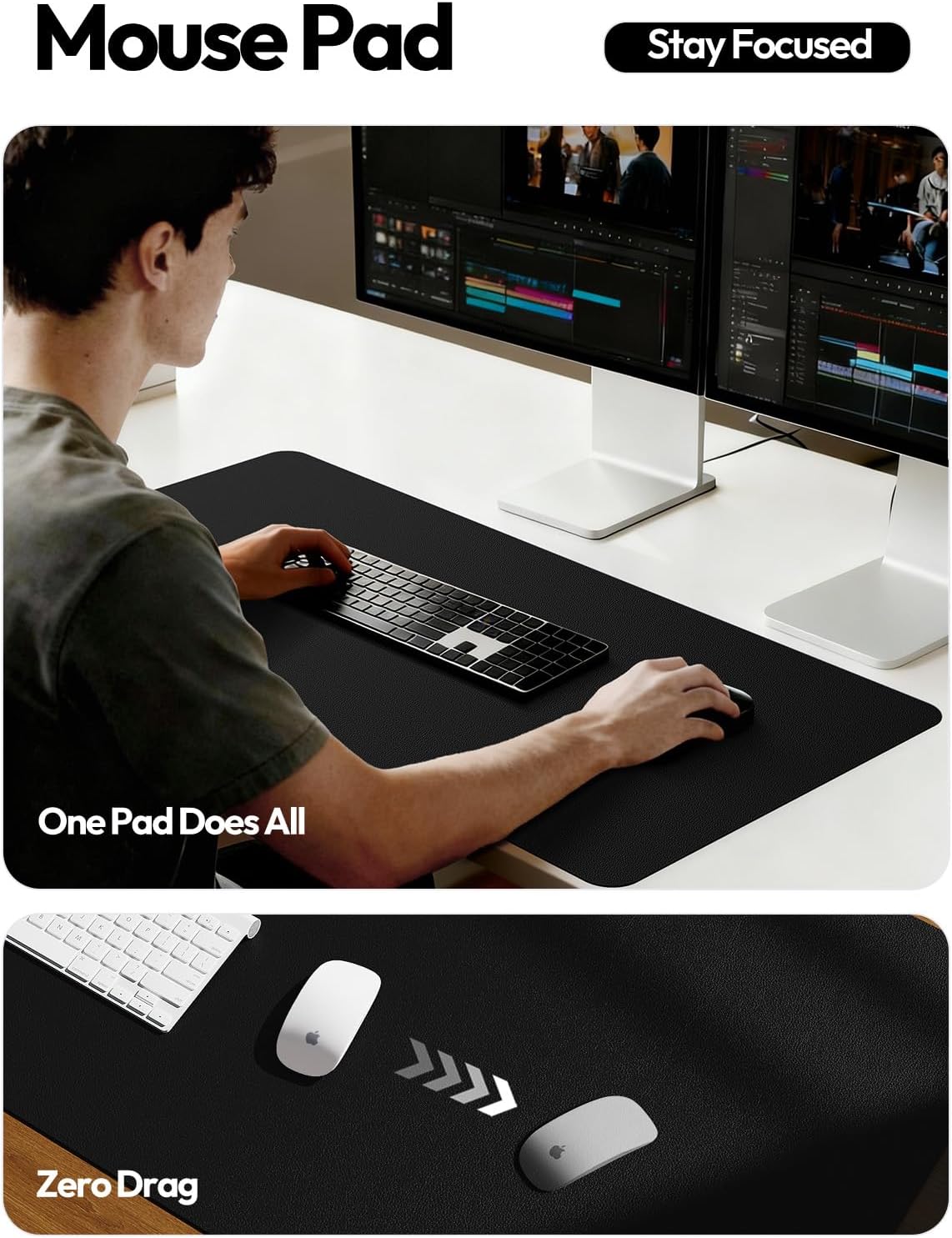Большой кожаный коврик для сто – обзор и цена Leather Desk Pad